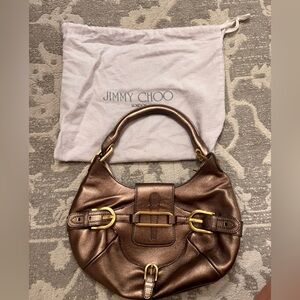 Jimmy Choo Metallic Tulita Hobo